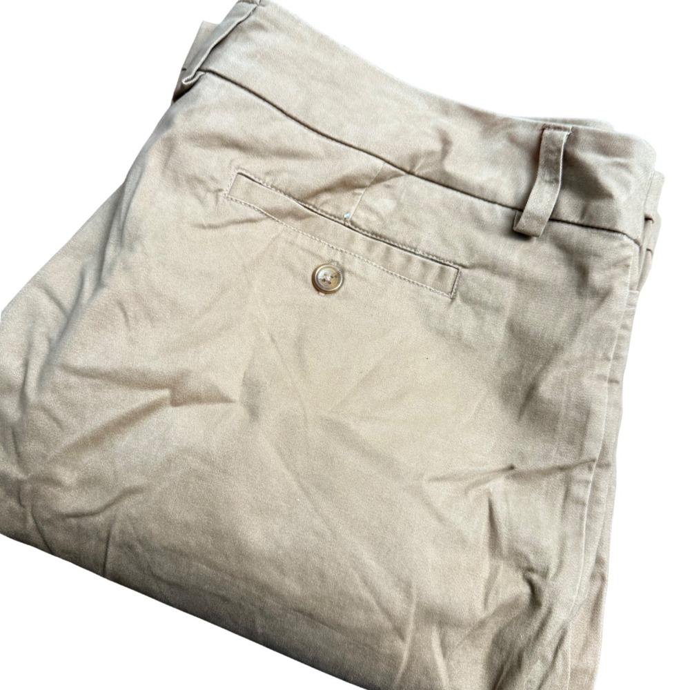 George Designs by Mark‎ Eisen Women's Khaki Twill Pants Size 16 Cotton Blend